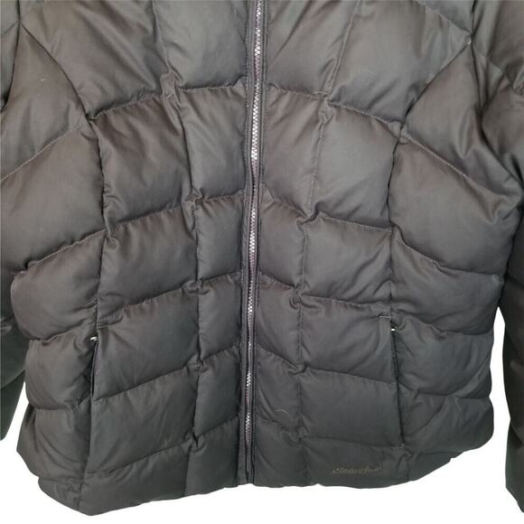 Eddie Bauer Womens Down Puffer Jacket Full Zip L 650 Fill Outdoor Ski Gorpcore - Picture 3 of 11